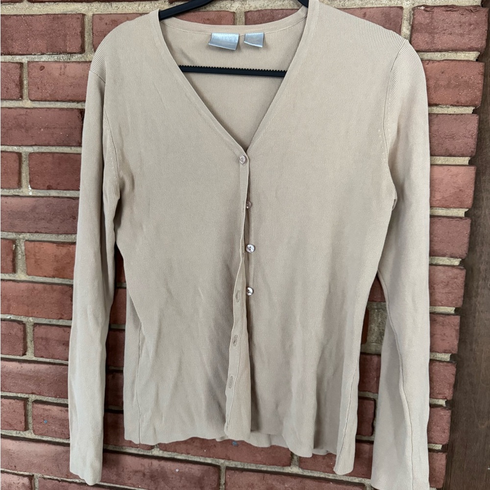 Vintage Tan B.Moss Button Up Cardigan Size Medium